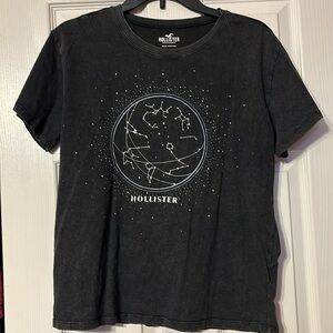 Hollister grey short sleeve tshirt with star constellation print size medium